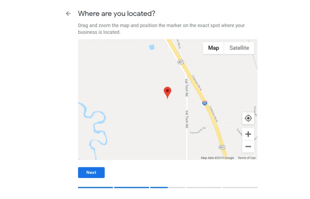 Google My Business Set Location
