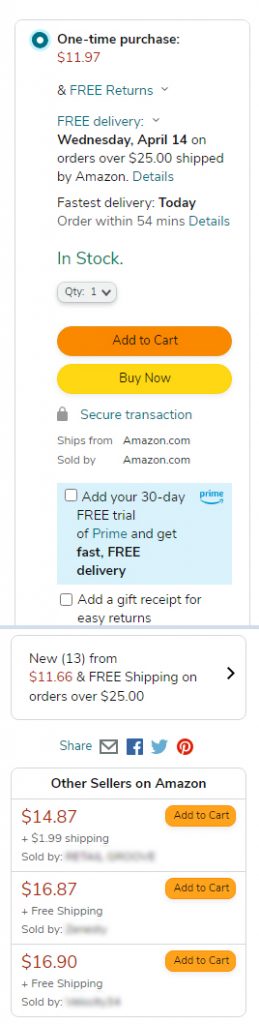 Amazon Fulfillment center - Amazon Buy Box